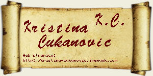 Kristina Čukanović vizit kartica